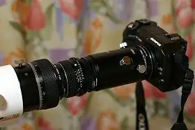 BORG101EDに自作絞り接続例の機材写真画像